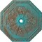 Ekena Millwork Spring Octagonal Medallion (Canopies up to 3"), 29 1/8"OD x 2 1/4"ID x 1 1/8"P, Copper Green Patina CM30SPCGS - alternate 1